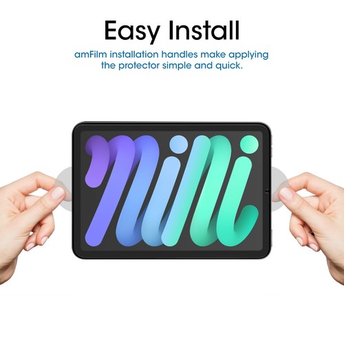 (2-Pack) amFilm iPad Mini 7/6 Glass Screen Protector (2024,2021 7th/6th Gen) - Picture 5 of 7