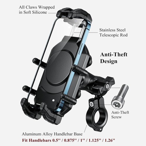 Handyhalterung Fahrrad Halterung Halter Motorrad Handy Roller Lenker Universal! - Zdjęcie 17 z 23