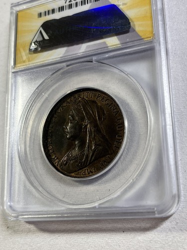 1898 Great Britain 1 Large Penny Graded MS 64 BN by ANACS - Picture 5 of 6