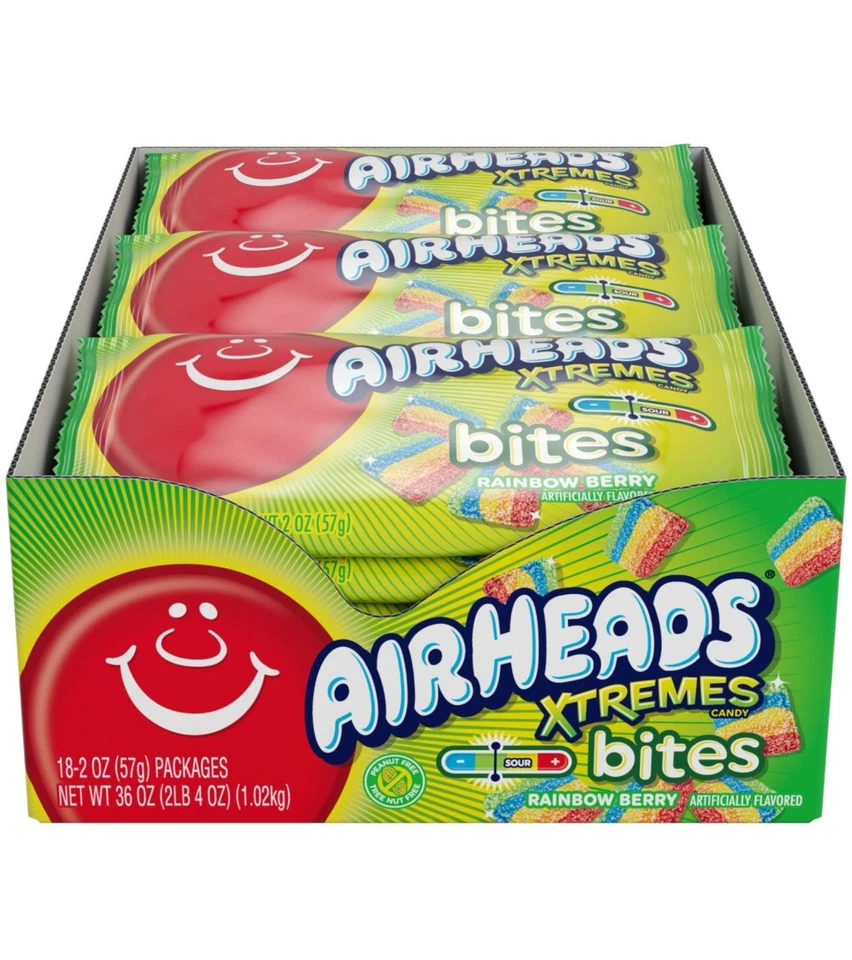 Airheads Xtremes Bites Rainbow Berry 18 pk. 2 oz. Cada uno. Foto 2 de 4