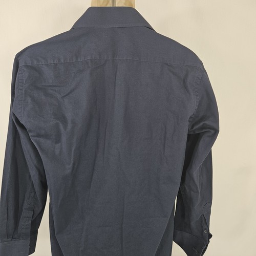 Luxton Herren Button Down Hemd Langarm Kragen Größe Medium 15-15,5" 32/33" blau - Bild 6 von 14