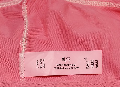 Bali Full Brief Granny Panty Silky Nylon Wide Gusset 11/4XL PINK Magic 2633 - Picture 5 of 5