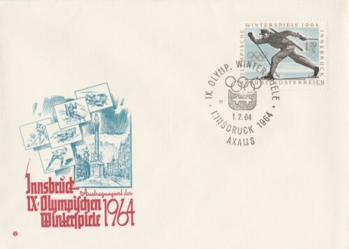 Briefumschlag Olympische Winterspiele 1964 Innsbruck Axams - Bild 1 von 1