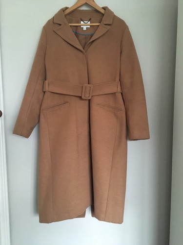 Warehouse Beige Cream Coat Size 14 | eBay