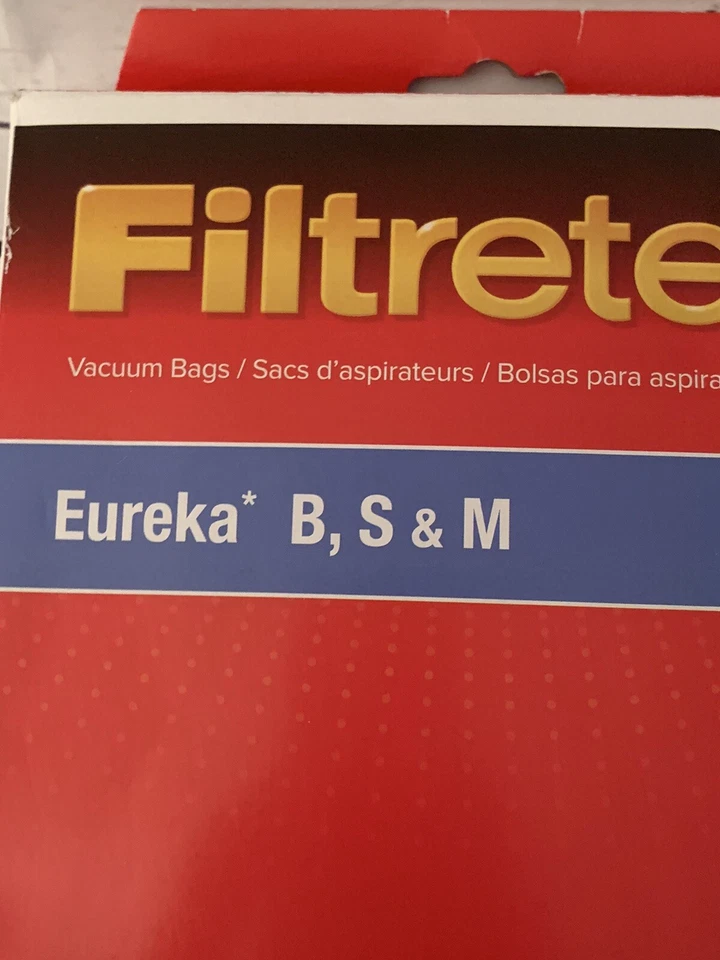 NIP Filtrete 3M Bags for Eureka Vacuum Bags Style B M & S 3 Bags & 3 Filters  - Image 2 of 4
