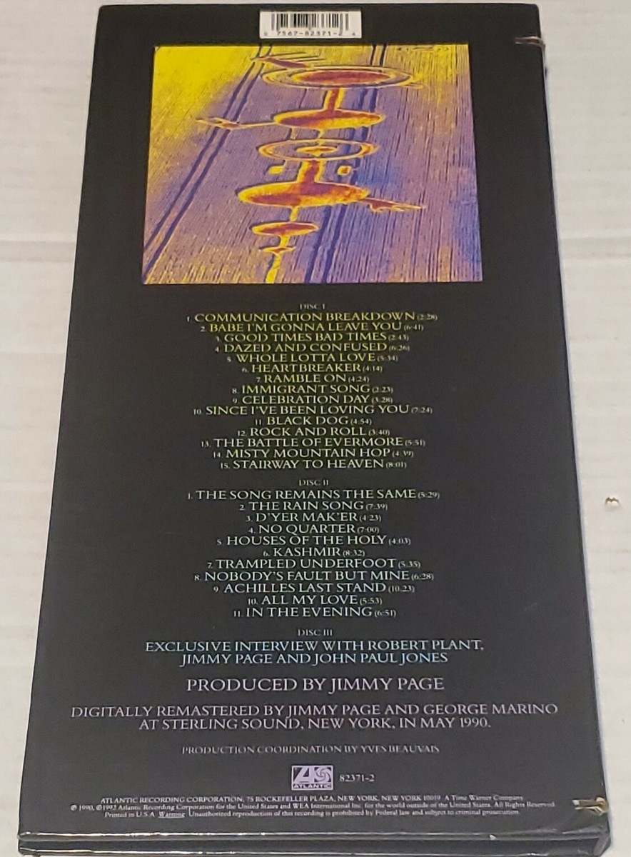 Led Zeppelin Remasters [Box] by Led Zeppelin (CD, Mar-1992