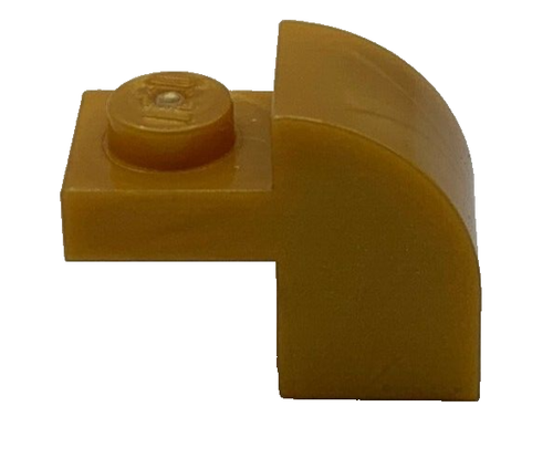 Lego 6091 pente dorée perle courbe 2 x 1 x 1 1/3 avec goujon encastré 4611707 - Photo 4/6