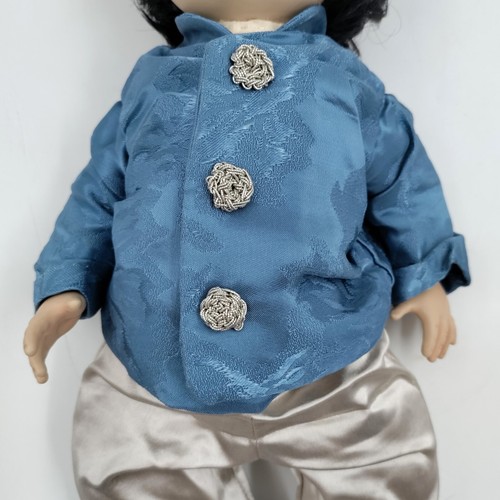 Bambola vintage stile orientale firmata Pat Hall testa e mani in porcellana 15" - Foto 3 di 5