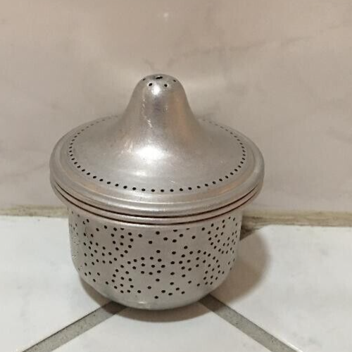 Antique Aluminum Tea Ball Strainer Infuser Sieve eBay