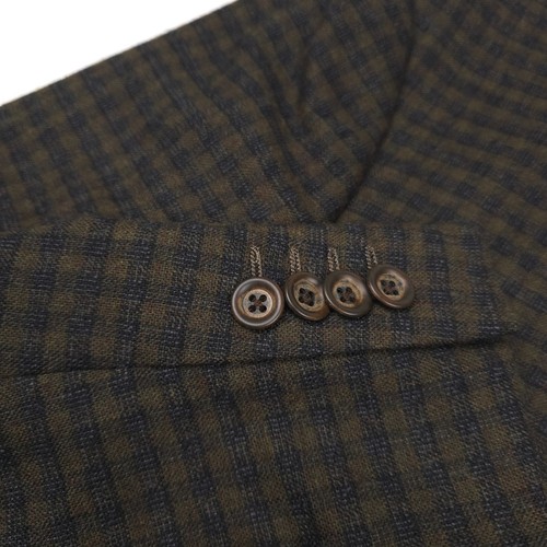 $395 Original Penguin Green Checked Wool Blend Blazer Jacket Mens Size 44L - Picture 5 of 13