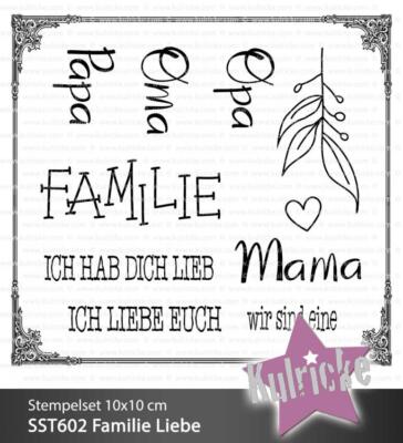 Kulricke Stempelset ''Familien Liebe'' Clear Stamp Motiv-Stempel