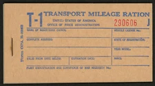 USA WWII  T-1 Transport Mileage Ration Book MINT (52086)