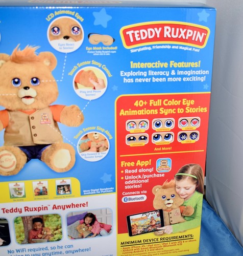 2017 Teddy Ruxpin Animated Storytelling Bluetooth LCD Eyes Bear & 3 Books NIB S2 - Picture 9 of 11