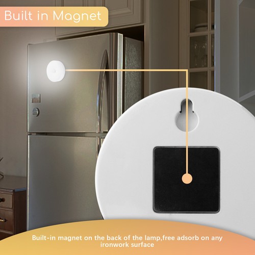 4PCS LED Wireless Motion Sensor Night Light Wall Cabinet Closet Stair Lamp Home - Picture 5 of 13