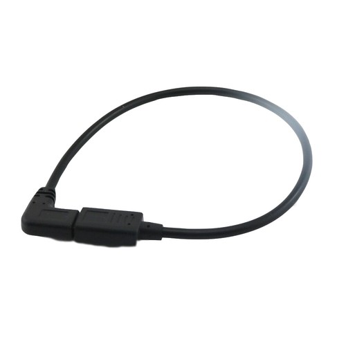 1x 30cm Type C USB 3.1 Male Right Angle to Female Jack Data Sync Extension Cable - Picture 7 of 7