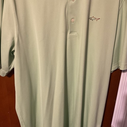 Camisa corta de golf Greg Norman para hombre talla XL Play Dry manga polo verde logotipo de tiburón - Imagen 5 de 18