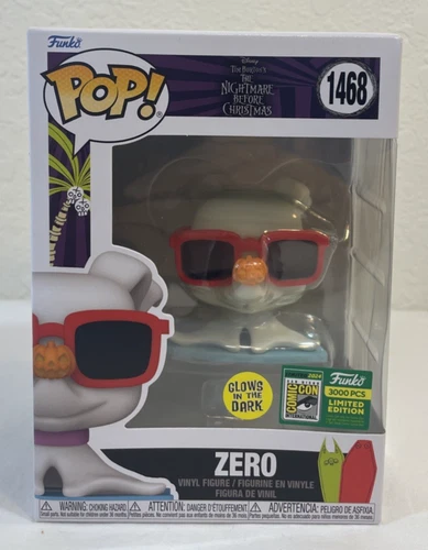 Funko Pop! Vinyl: Nightmare Before Christmas - Zero #1468 GLOW SDCC 2024