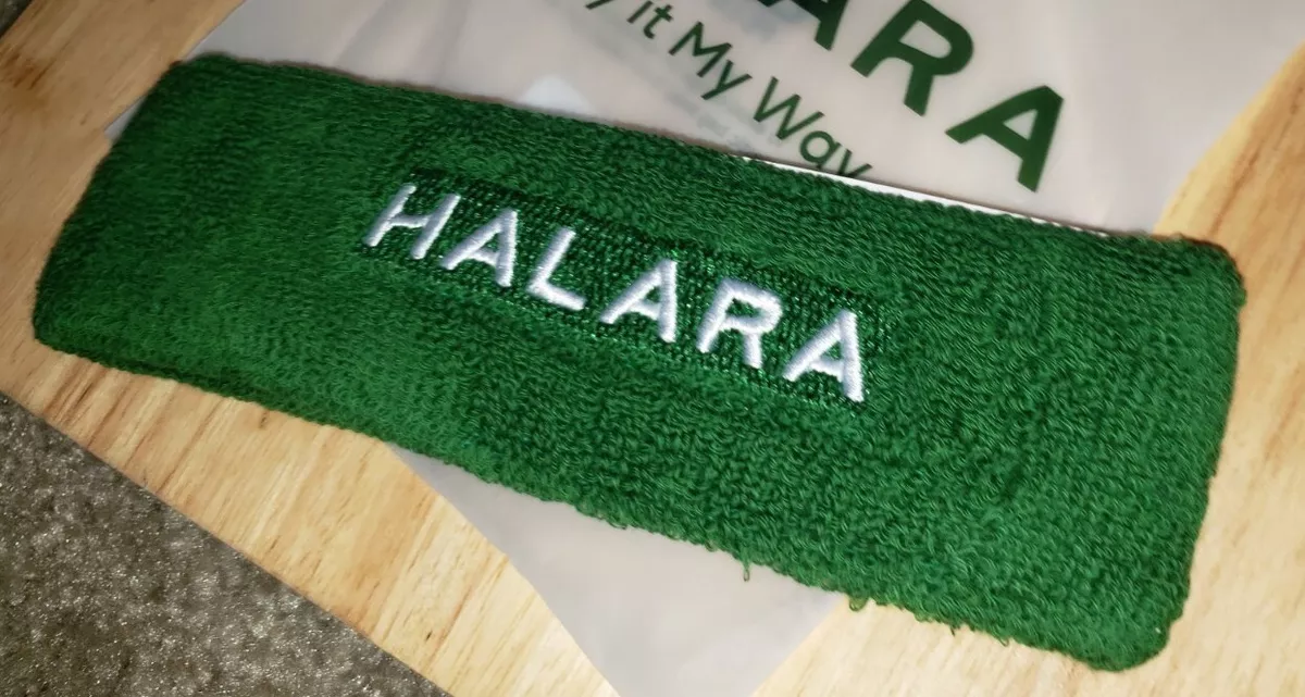 Halara Green Soft Felt Stretch Headband Brand New In Logo Halara Bag