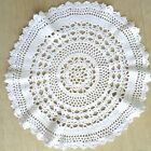 Vintage Handmade White Crocheted Round Doily 11.5-Inch Diameter Lace Design