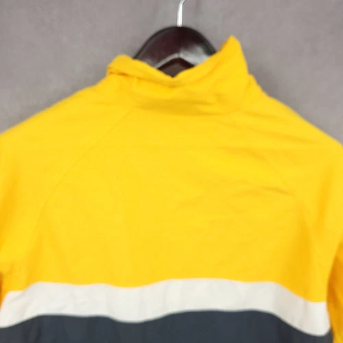 BCG Jacket Mens Medium Yellow Blue Full Zip Waterproof Windbreaker Light Weight image 7