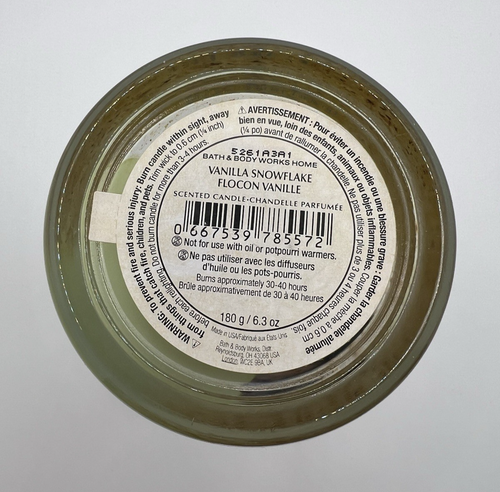 Bath & Body Works Vanilla Snowflake Duftkerze 1 Docht 6,3 oz selten Rarität - Bild 4 von 6