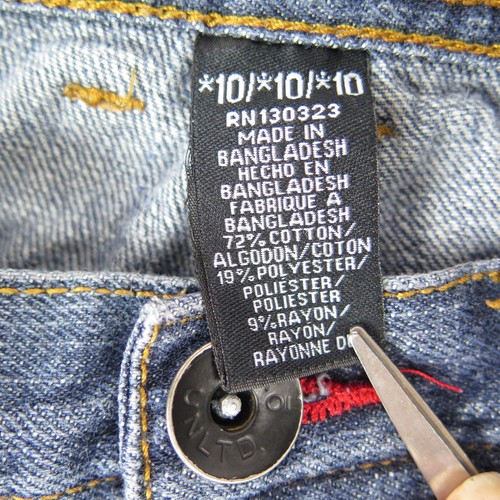 Y2K Ecko Unltd Boys Blue Jeans 1972 sz 10 Kids Pants Rhino Design Wider Legs - Picture 6 of 13