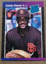 1989 Donruss #28 Sandy Alomar Jr. RC Rated Rookie San Diego Padres 