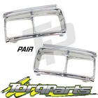 <!--F#f_0-->HEADLIGHTS SURROUND PAIR SUIT 80 SERIES LANDCRUISER TOYOTA 90-98 CHROME TRIM<!--F/-->