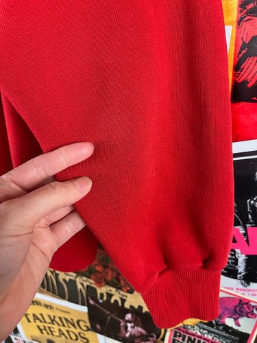 Vintage 80s Red Black Seattle Chinese Souvenir Sportswear Pullover Sweatshirt - Bild 11 von 12