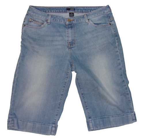 Women's a.n.a. blue jean denim cuffed capri pants size 14P