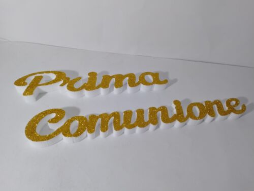 PORTA CONFETTI E SCRITTA POLISTIROLO PRIMA COMUNIONE 2 in 1 - 58x15x6cm - Foto 3 di 3