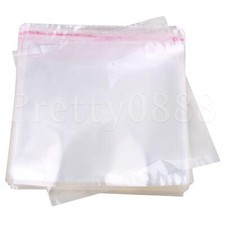 500pcs Plastic Clear CD Resealable Wrap Sleeve 6.3x6.1 Inch