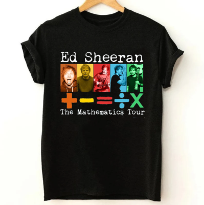 Vtg Ed Sheeran Mathematics Tour Cotton Black Full Size For Men