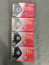 VTG BASF Ferro Extra I 60 Min Normal Bias Audio Cassette Tape France Lot of 4