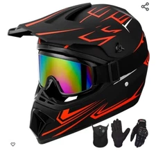 Youth Kids Motocross Helmet Full Face Motorcycle Dirt Bike Off-Road Mountain...