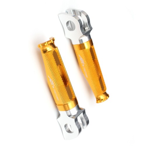 Silver SHINOBI Front Rider Foot Pegs Pedal For Daytona 675 / R 06 07 08 09 10 11 - Picture 5 of 7