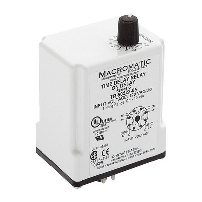 MACROMATIC TR-50521-05 SinFunTimeDelayRelay, 240VAC, 8Pins 33VC07