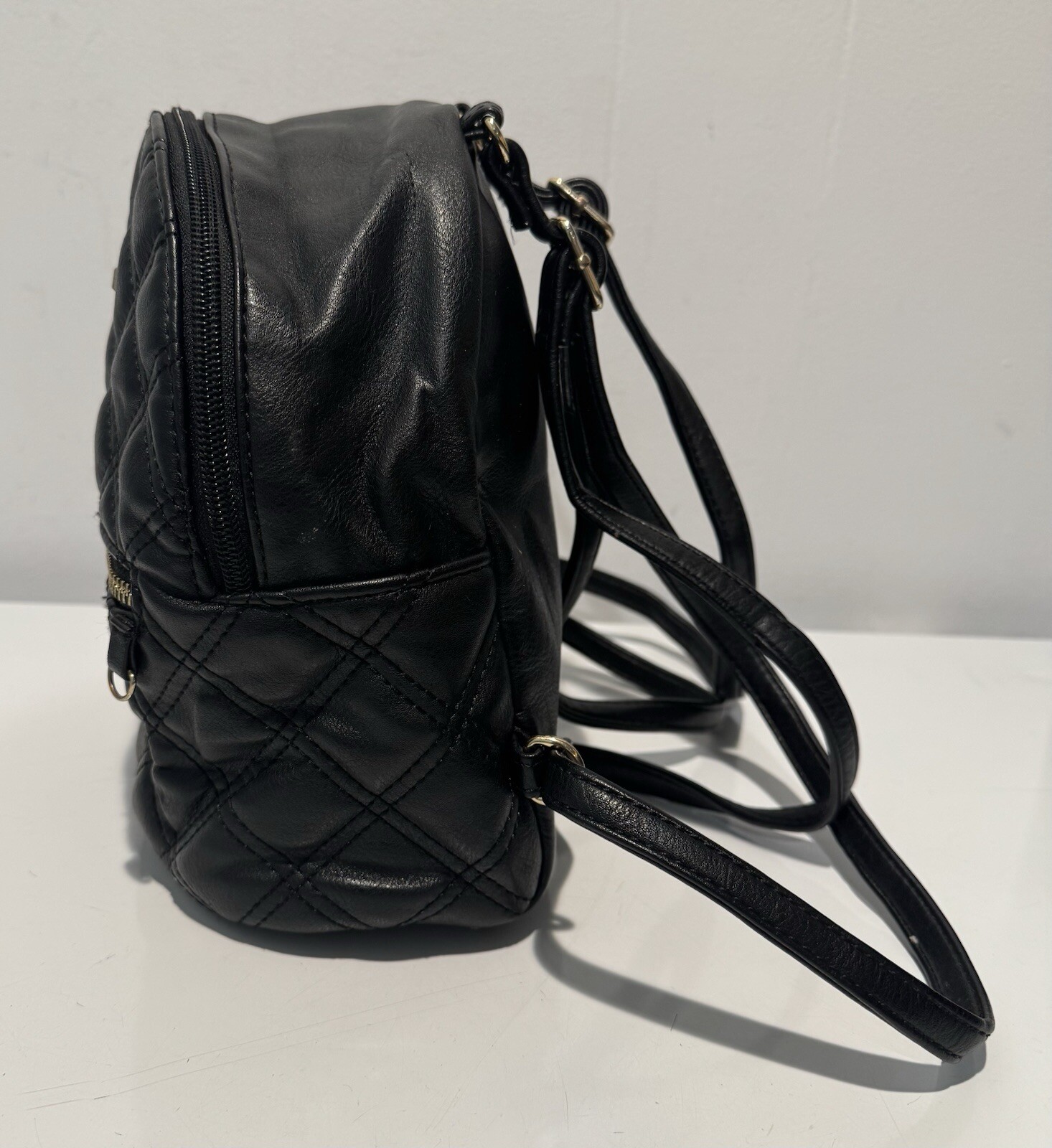 Aldo Quilted Small Backpack Adjustable Straps Bla… - image 3