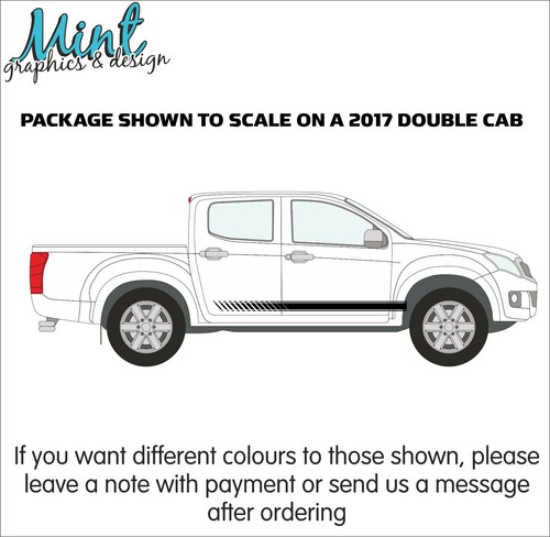 ISUZU DMAX TRUCK 4x4 Side Stripes Decals Stickers Van Graphics FREE P&P 006 - Picture 3 of 4