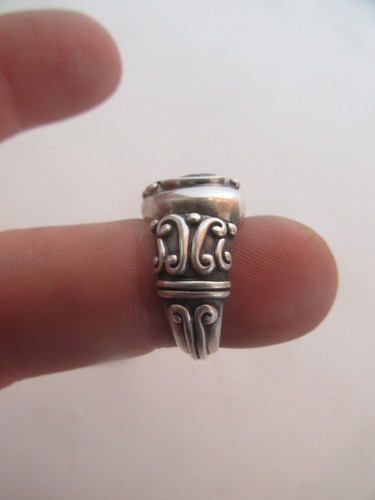 Vintage Brighton Prima Donna Amethyst Sterling Silver Heart Ring (S: 6) - Picture 8 of 16
