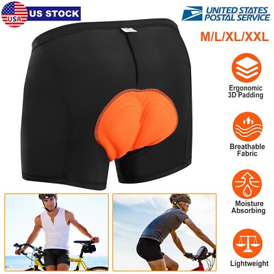Black Mens Cycling Shorts Bicycle Road Bike 3D Padded Underwear//Shorts//Pants