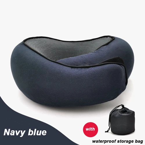 Travel Neck Pillow Memory Foam Portable Soft U Shaped Pillow Neck Head Support - Picture 15 of 17