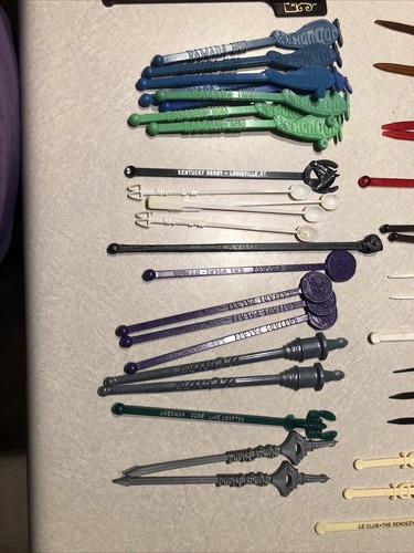Vintage Swizzle Sticks LOT Of 127 - Bars Casinos Airlines Hotels Playboy Rare + - Picture 6 of 7