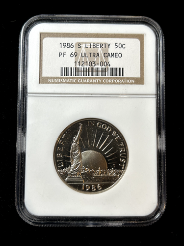 1986-S Liberty (S$1) and 1986-S Liberty (50C) NGC (PF 69) **ULTA CAMEO** - Picture 2 of 5