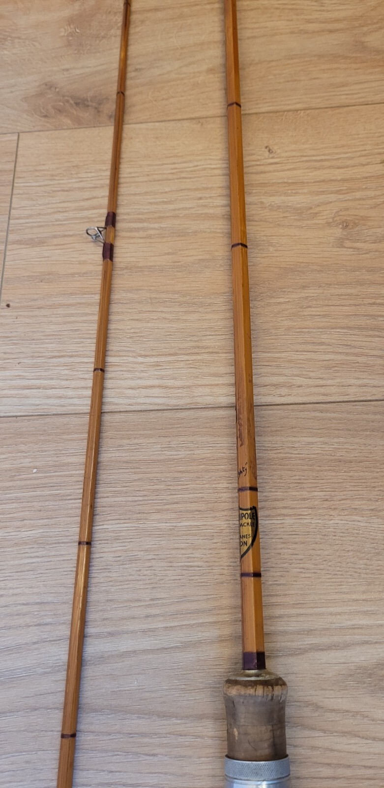 Vintage Split Cane Fishing Rods x2 by Fred Ashpole Angling of London in