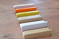ADGA Zollst&ouml;cke silber natur wei&szlig; orange 1m 2m 3m Zollstock Ma&szlig;stab NEU