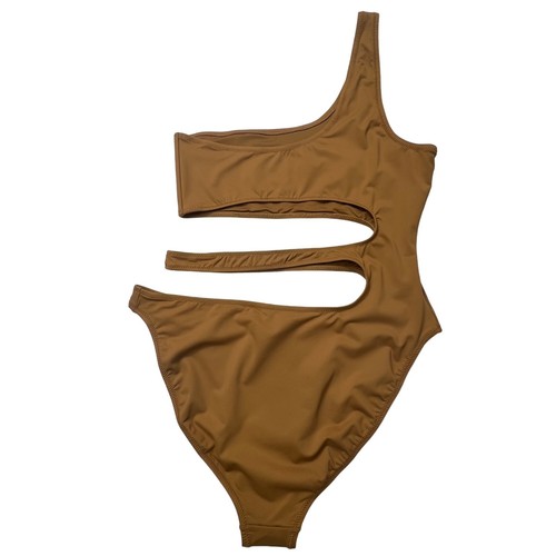 SKIMS Swim One Shoulder Monokini Almond Large - Picture 3 of 12