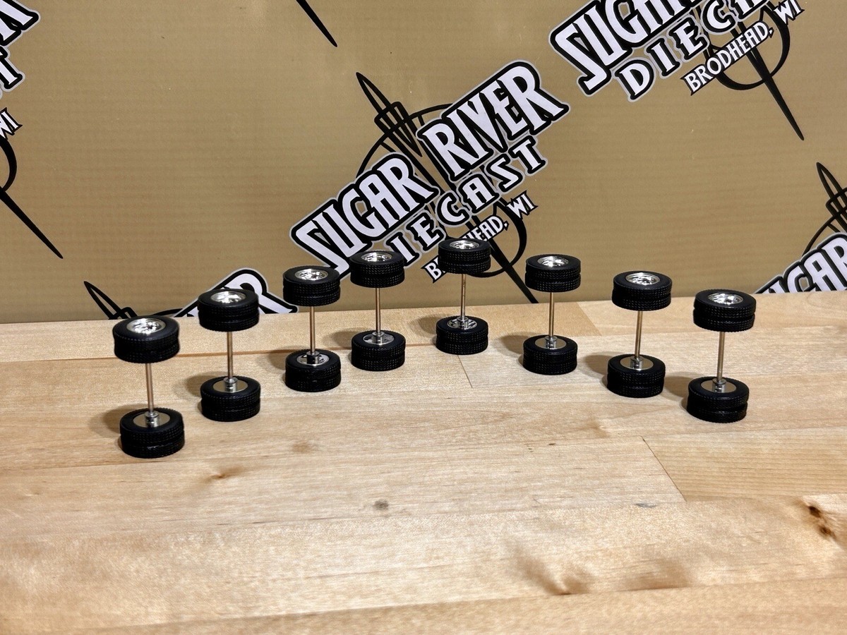鉄道模型 GREENMAX 50738 Dcp 1/64 Parts Wheels with center hub 8 Wheel Axle sets for