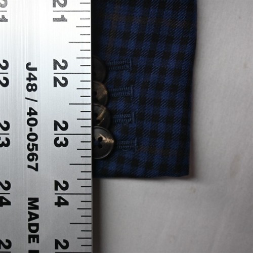 Boglioli 40R Slim Fit Blue Check Sforza Mens Blazer Sport Jacket Coat - Picture 9 of 12