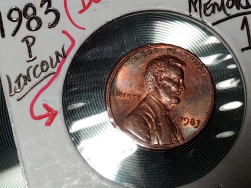 Mint Error Coin Lincoln 1c Cent Penny 1983 p Double Rim - Picture 9 of 24